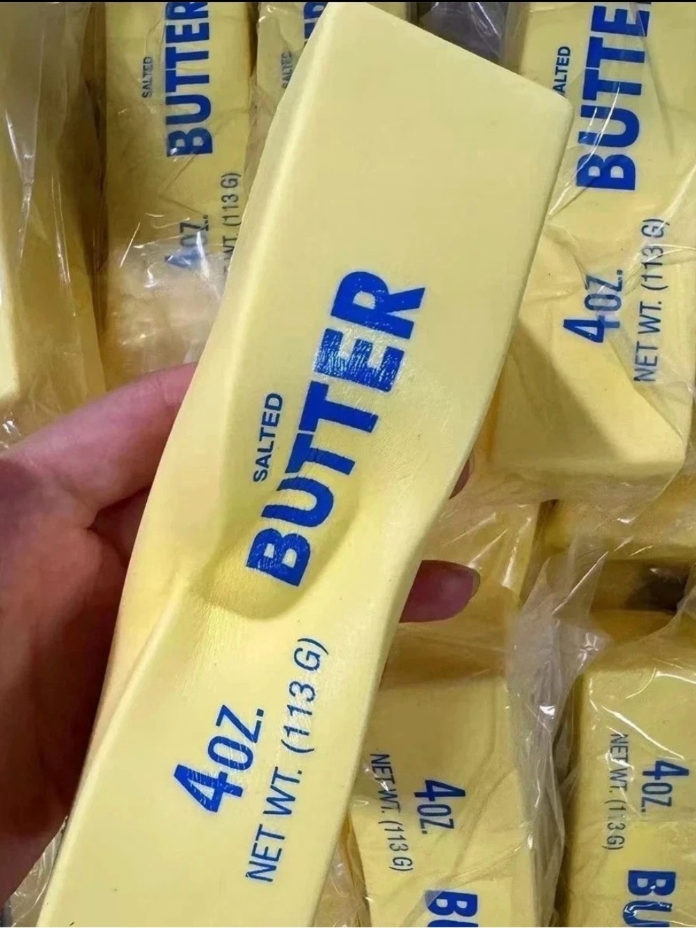 2 Pcs Salted Butter Squishy Toy Stress Relief Fake Food Prop 4oz Novelty Pack - Picture 4 of 11